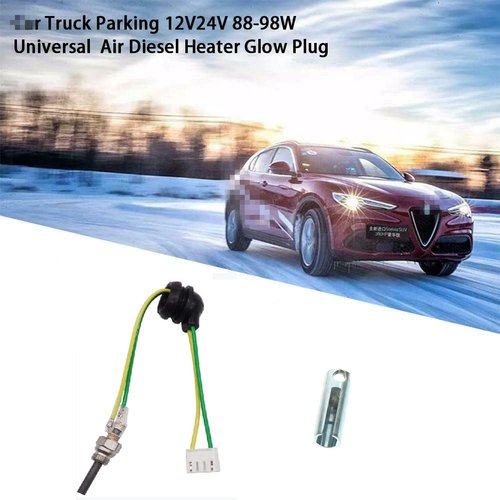 Xximuim Glow Plug,12V Air Diesel Parking Heater Part with Removal Fitting Tool for Eberspacher Espar Airtronic Heater D2 D4 D4S 252069011300 and Other Aerial Parking heaters