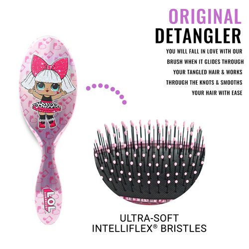 Wet Brush Lol Dolls Original Detangler , Diva, Ultra Soft IntelliFlex Bristles Glide Through Tangles with Ease, Pain Free Comb for Women, Men, Boys and Girls