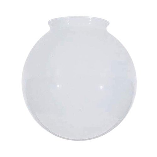 KOR K21815 6-Inch White Glass Globe Lamp Shade - 3-1/4-Inch Fitter Opening - Lighting Fixture Replacement