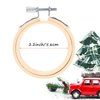 Caydo 10 Pieces 2.2 Inch Mini Embroidery Hoops Adjustable Bamboo Circle, Cross Stitch Hoop Ring for Embroidery, Art Craft Handy Sewing, and Christmas Decoration