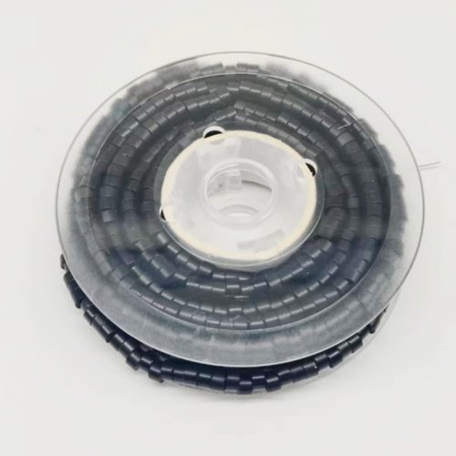 LSNDF Pre Loaded Silicone Micro Lined Micro Rings Beads for Hair Extensions Applications 1Roll= 1000pcs (Black)