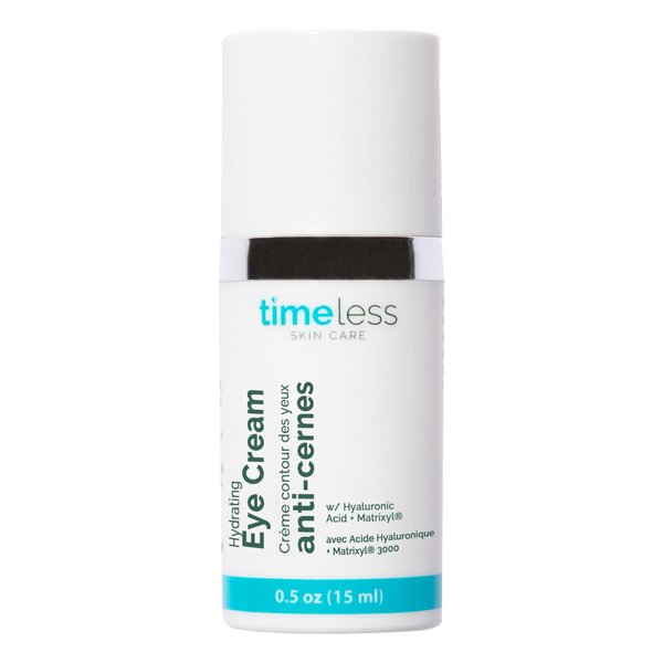 Timeless Skin Care Hydrating Eye Cream - 0.5 Fl Oz, Pack of 1 - Reduce Puffiness & Fine Lines - Includes Hyaluronic Acid for Hydration + Matrixyl 3000 to Fight Wrinkles - For All Skin Types