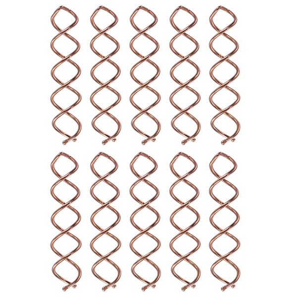 KALLORY Hair Clip, 10 Pcs Spiral Hair Pins, Twist Screw Hair Clips for Women Girls Bun Hair Style DIY (Rose Gold)