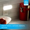 GE Ultrabrite LED Light Bar Night Light, 100 Lumens, 4 Pack, Dusk-to-Dawn Sensor, Auto/On/Off Switch, Plug-in, Ideal for Dark Spaces, Bedroom, Bathroom, Kitchen, Hallway, Garage, White, 62459