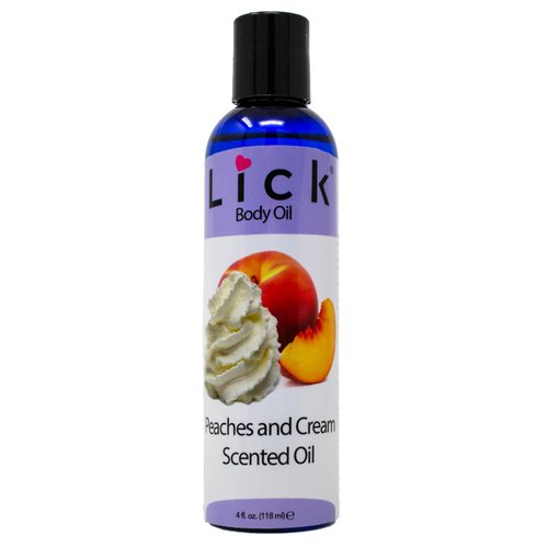 LICK Peaches and Cream Scented Body Oil - Vitamin E Infused, Moisturizing and Hydrating After Shower Body Oil, Antioxidant Protection, Soothing Aromatherapy - Natural and Gentle for All Skin Types…