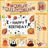 Sports Themed Birthday Party Decorations for Boys Sports Birthday Party Supplies Includes Birthday Banner Baseball Soccer Football Basketball Sports Table Honeycomb Centerpieces Hanging Swilrs