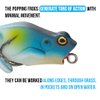 Lunkerhunt Frog Fishing Lure for Bass Fishing | Popping Frog 0.5 oz | Topwater Fishing Bait with Weedless Hooks, Hollow Body (Herring)