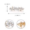 EVER FAITH Women's Austrian Crystal Hair Barrette Clip, Art Deco Plum Blossom Flower Teardrop Hair Clasps Accessorie Clear Gold-Tone