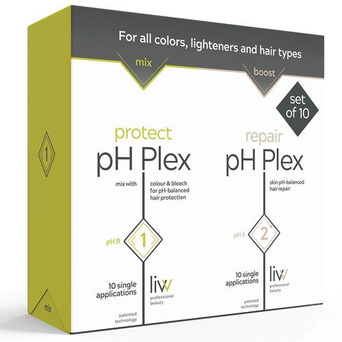 pH Plex Steps 1&2 Protect & Repair Hair Care Treatment - Use with Home Hair Color & Bleach Products - Salon Quality Professional Results at Home - Value Pack (10 Sachets of Steps 1 & 2)