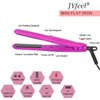 JYfeel Mini Travel Flat Iron, 2/3 inch, Ceramic Tourmaline, Dual Voltage Hair Straightener, instant Heat Up to 430, with Travel Case