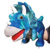 Glanzzeit Children's Hand Puppets, Dinosaur Shaped Hand Puppets, Realistic Plush Toys for Boys and Girls Performance Theatre, Birthday Gifts, Teaching, Interactive Games, Easter Gifts(Triceratops)