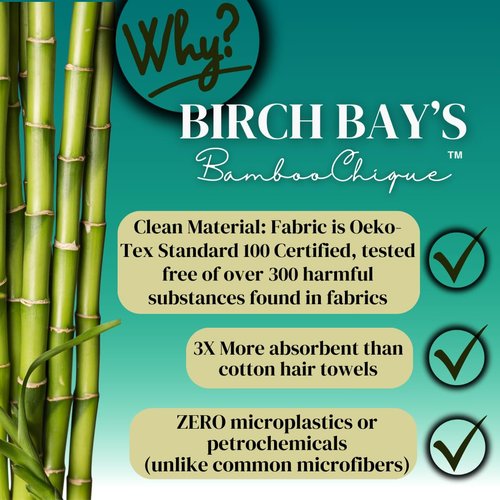 Hair Towel Wrap for Kids | 100% Bamboo Viscose |Tailored Small | Essential Hair Drying Wrap for Bath, Beach, Pool and Spa | Hair Accessory for Girls | Set of 2 | Seafoam Blue + Seashell Blush Pink