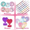 98Pcs Unicorn Stationary Set - Gifts for 6,7,8,9,10 Year Old Girl, Girls Stationery Set for Kids, Letter Writing Art Kit, Preteen Girls Craft Toys 8-10 Present - Birthday Gift for Girls