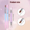 3pcs Nail Art Clean Up Brushes, Nails Painting Brushes, Round & Angled Head Pen Silicone Nail Art Acrylic Pen Brushes Dotting Pen Nail Painting Tools for Nail Art Design Polish Mistake Cleaning