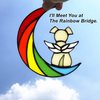 Lcensp Stained Glass Dog Memorial Gifts for Loss of Dog,Rainbow Bridge Pet Memorial Gifts for Dogs,Loss of Dog Sympathy Gift,Dog Bereavement Gifts,Pet Loss Gifts,in Memory of Dog Passing Away Gifts