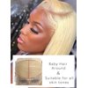 liddywig 613 Blonde Bob Wig Human Hair 13x4 Blonde Lace Front Bob Wigs Human Hair Pre Plucked With Baby Hair 180% Density Glueless Honey Blonde Short Bob Wig For Women 12inch