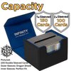 100 Card Deck Box Battle Pack - MTG Deck Box Commander Friendly - Protect 100+ Double Sleeved Cards - Designed for MTG Commander Deck Box - Sidewinder Deck Box (Blue Interior)