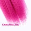 WUDAS Pink Braiding Hair 18 Inch Long Pre Stretched Hair Straight Yaki Texture Synthetic Hair Extensions Softness, 2 Packs