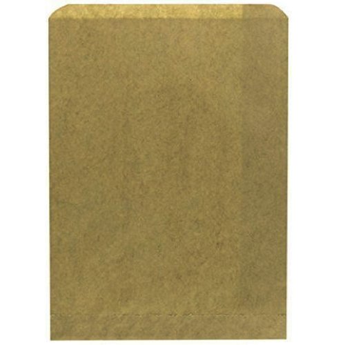 N'icePackaging 50 Qty 10" x 12.5" Brown Kraft Flat Plain Paper Gift Bags or Patterned Decorative Bags for candy, cookies, merchandise, pens, Party favors, showers, holidays, events and gifts