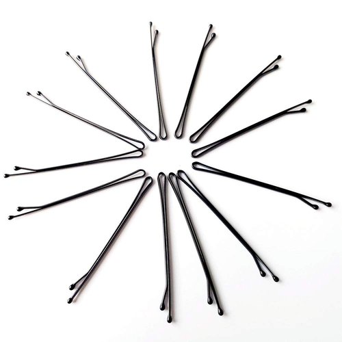 100Pcs Black Bobby Pins Black Barrette Hairstyle Tools Accessories (Black thin)