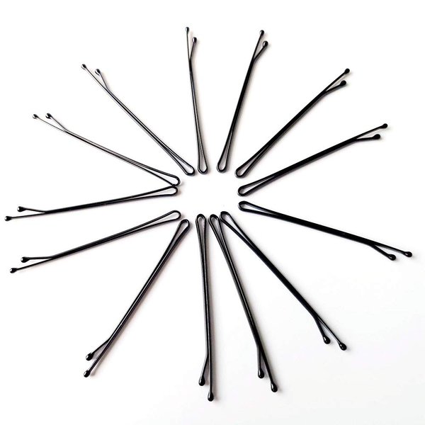100Pcs Black Bobby Pins Black Barrette Hairstyle Tools Accessories (Black thin)