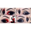 Elegant Lashes D110 (Long Criss-Cross False Eyelashes with Black Accent Beads) Halloween Dance Rave Costume