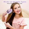 mini hair brush for kids, small toddler Hair Brush, travel hair brush for Boys and Girls,Baby hair detangling brush Massage Hair Brush with Air Cushion for Thick or Curly Hair Straight Hair(Purple)