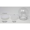 Creative Hobbies 4 Inch (100mm) DIY Snow Globe Water Globe - Clear Plastic with Screw Off Cap | Perfect for DIY Crafts and Customization