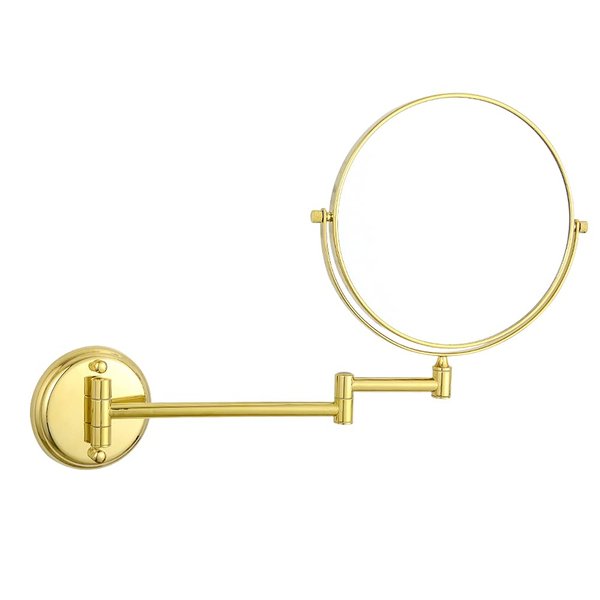 GURUN 8" Wall Mounted Makeup Mirror with 10X Magnification,Two-Sided Swivel Bathroom Mirror,Gold Finish M1306J(8",10X)