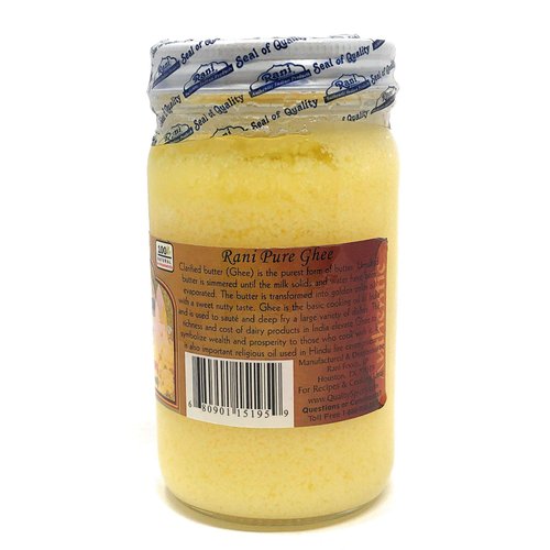 Rani Ghee Pure & Natural from Grass Fed Cows (Clarified Butter) 8oz (227g) ~ Glass Jar | Paleo Friendly | Keto Friendly | Gluten Free | Product of USA