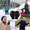 SILEDGN 6 Pairs Winter Gloves for Women Men's Warm Knit Gloves for Clod Weather Thermal Stretchy Thin Magic Glove for Driving Running Hiking, Black