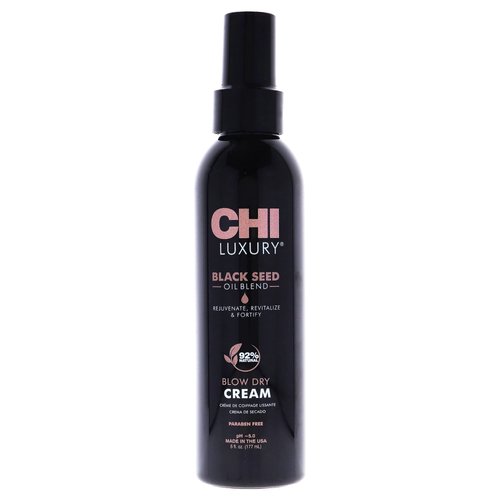 CHI Luxury Black Seed Oil Blow Dry Cream, Moisturizing Styling Cream For Sleek & Smooth Hair, Light-Hold, Sulfate, Paraben & Gluten-Free, 6 Oz