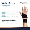 Copper Compression Wrist Brace - Copper Infused Adjustable Orthopedic Support Splint for Pain, Carpal Tunnel, Arthritis, Tennis Elbow, Tendinitis, RSI, Ganglion Cyst for Men Women - Right Hand - S/M