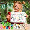 36PCS Reptile Party Favors 24 Tattoos Sticker 12 Stamp Set - Ideal Reptile Themed Birthday Decor Supplies Goodie Bag, Classroom Gifts, Cute Rewards for Girls, Baby Shower Prizes