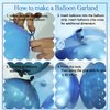 Felice Arts Boy's Birthday Blue Balloons Arch Garland Kit with Different Size Metallic Macaron Pastel Blue Balloon Arch Kit for Baby Shower Wedding Ocean Themed Party Decoration