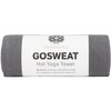Shandali Hot Yoga Towel - Suede - 100% Microfiber, Super Absorbent, Bikram Yoga Mat Towel - Exercise, Fitness, Pilates, and Yoga Gear - Gray 26.5" x 72"