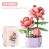 LACHLAND Mini Building Block Flower Toy for Kids 317 Pcs, Cute Artificial Plant Flowers Building Blocks for Home Office Decor, Birthday Gifts, Desktop Trinkets Aged 3 4 5-9 Years Old