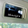 3x Hello Beautiful Rearview Mirror Decal,Vinyl Car Decals For Women,Vanity Mirror Stickers,Girl Car Decal Gifts,Car Window Decal,Car Mirror Sticker,Car Window Decal, Self Affirmations Decal