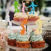 Gyufise 24Pcs 70's Disco Dancing Cupcake Toppers Multi Glitter 70's Disco Cake Decorations Disco Cupcake Picks for Disco Ball Music Theme Party Birthday Party Wedding Party Supplies