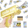 Money Gun Make It Rain Toy Gun Spary Prop Paper Fake Gun, Handheld Money Shooter Gun Cash Cannon Money Thrower Gun for Movies Party Supplies (Gold)