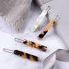 Mxxipp 4Pcs French Barrettes Slides Clips for Women Fine Hair 2 Inch Tortoise Shell No-slip Grip Clasp Classic Glossy Acrylic Hair Clips Ponytail Holders for Girls