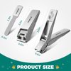 DRMODE Nail Clippers for Men, Ultra Sharp Stainless Steel Toenail Clippers, Mens Stocking Stuffers 2024 Foldable Fingernail Clippers with Catcher German Nail Clippers Nail Cutter with Nail Files