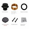 Black Bathtub Drain Tip Toe Tub Conversion Kit Assembly,Wellup Tub Drain Trim Kit with Two Hole Overflow Faceplate,Matte Black