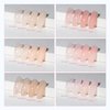 RARJSM Icy Jelly Gel Nail Polish Set of 6 Translucent Colors,Sheer Rose Nude Skintone Gel Polish LED UV Gel Clear Milky Light Pink Red Brown French Manicure Curing Requires 7.5ml DIY Home Nail Salon