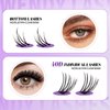 WENDY Lashes Clusters DIY Eyelash Extension Kit - D Curl 40D & Bottom Lashes with Bond and Seal Tweezers Black Cluster Eyelash Extensions Wispy Soft Individual Lashes, Suitable for Beginners, 10-16 MM