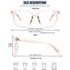 PANNER 2Pack Oversized Blue Light Blocking Glasses for Women Men Square Computer Eyeglasses Reduce Eyestrain(Clear+Apticot)