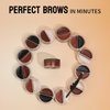 Waterproof Eyebrow Pomade and Dual-ended Eyebrow Brush, Eyebrow Stamp Pencil Kit for Eyebrows Makeup (Light Brown+Brown Gel)