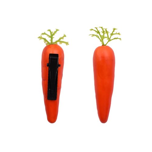 4Pcs Funny Simulated Foam Carrot Shape Hair Clips 2.5" Food Shaped Hair Clips Women Girls Hair Accessories, Carrot