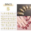 Star Nail Art Stickers Decals 3D Gold Self Adhesive Nail Decals 6Sheets Luxury Nail Art Supplies Metallic Star Moon Money Nail Designs Stickers for Acrylic Nails DIY Nail Art Decorations Manicure Tips