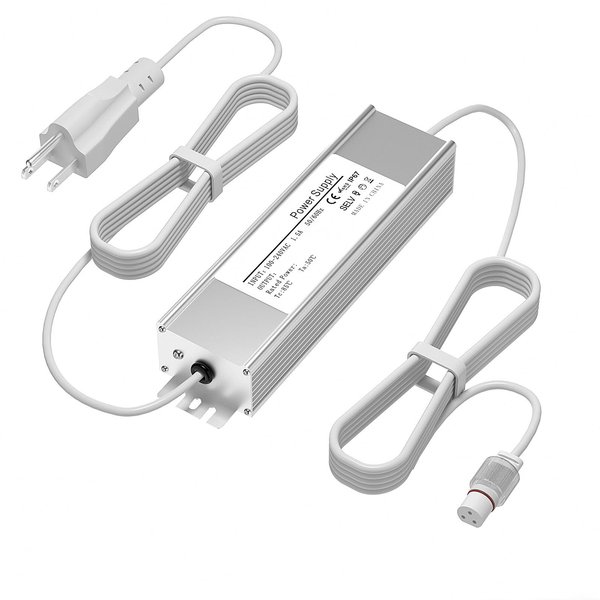 36V Waterproof Power Supply for Govee Permanent Outdoor Lights Only Compatible with Govee H705A H705B H705C Power Adapter Cord 3 Pin White(Non-Compatible Barrel connectors)